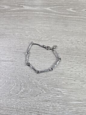 Silpada Sterling 925 Silver Dot Bar Link Bracelet B1696 7.25 inch